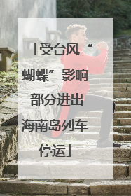 受台风“蝴蝶”影响 部分进出海南岛列车停运