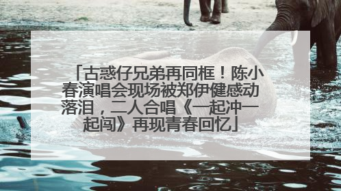 古惑仔兄弟再同框！陈小春演唱会现场被郑伊健感动落泪，二人合唱《一起冲一起闯》再现青春回忆