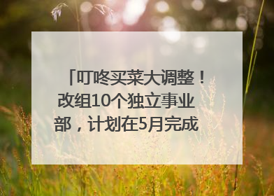 叮咚买菜大调整！改组10个独立事业部，计划在5月完成App端全面改版