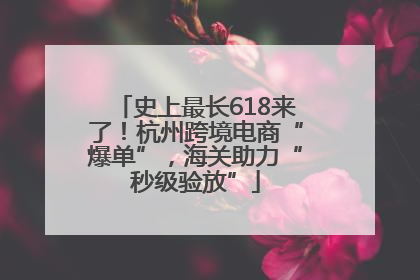史上最长618来了！杭州跨境电商“爆单”，海关助力“秒级验放”