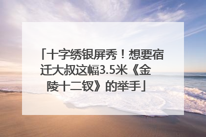 十字绣银屏秀！想要宿迁大叔这幅3.5米《金陵十二钗》的举手