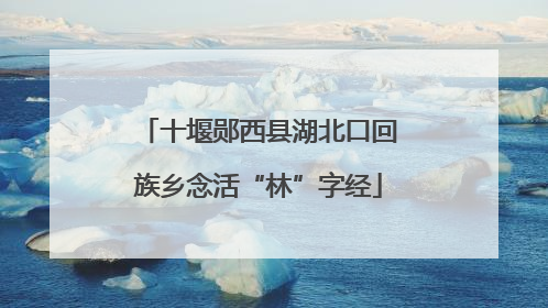 十堰郧西县湖北口回族乡念活“林”字经