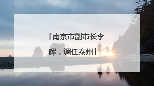 南京市副市长李晖，调任泰州