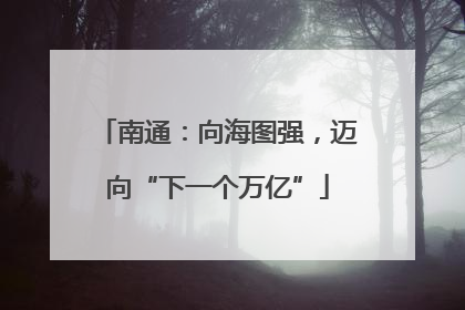 南通：向海图强，迈向“下一个万亿”