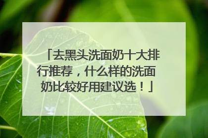 去黑头洗面奶十大排行推荐，什么样的洗面奶比较好用建议选！