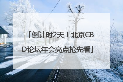 倒计时2天！北京CBD论坛年会亮点抢先看