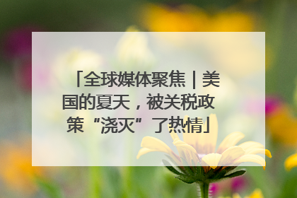 全球媒体聚焦｜美国的夏天，被关税政策“浇灭”了热情