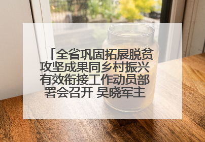 全省巩固拓展脱贫攻坚成果同乡村振兴有效衔接工作动员部署会召开 吴晓军主持并讲话 罗东川作安排部署