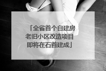 全省首个自建房老旧小区改造项目即将在石首建成