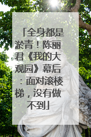 全身都是淤青！陈丽君《我的大观园》幕后：面对滚楼梯，没有做不到