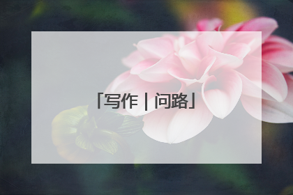 写作｜问路