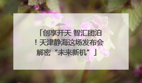 创享开天 智汇团泊！天津静海这场发布会解密“未来新机”