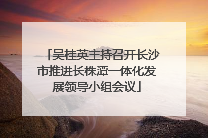 吴桂英主持召开长沙市推进长株潭一体化发展领导小组会议