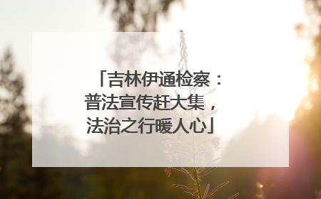 吉林伊通检察：普法宣传赶大集，法治之行暖人心