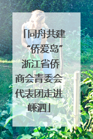 同舟共建“侨爱岛” 浙江省侨商会青委会代表团走进嵊泗
