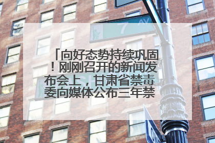 向好态势持续巩固！刚刚召开的新闻发布会上，甘肃省禁毒委向媒体公布三年禁毒工作“成绩单”