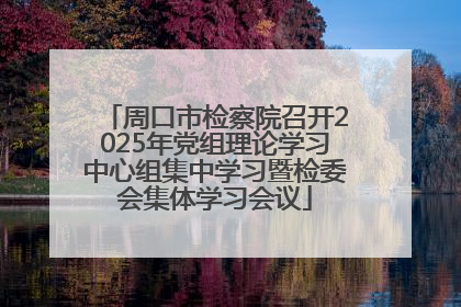 周口市检察院召开2025年党组理论学习中心组集中学习暨检委会集体学习会议