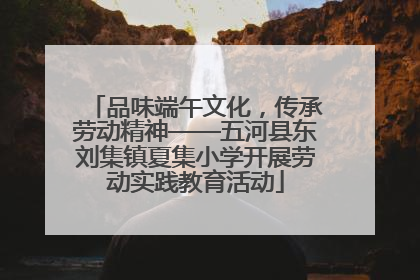 品味端午文化，传承劳动精神——五河县东刘集镇夏集小学开展劳动实践教育活动