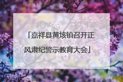 嘉祥县黄垓镇召开正风肃纪警示教育大会