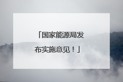 国家能源局发布实施意见！
