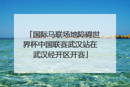 国际马联场地障碍世界杯中国联赛武汉站在武汉经开区开赛