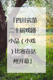 四川省第二十届戏剧小品（小戏）比赛在达州开幕