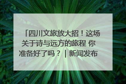 四川文旅放大招！这场关于诗与远方的旅程 你准备好了吗？｜新闻发布最前线·深一度