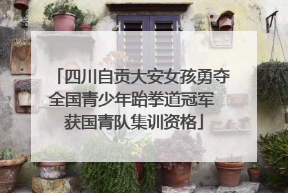 四川自贡大安女孩勇夺全国青少年跆拳道冠军 获国青队集训资格