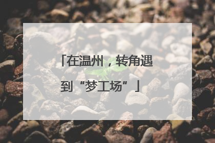 在温州，转角遇到“梦工场”