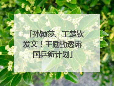孙颖莎、王楚钦发文！王励勤透露国乒新计划