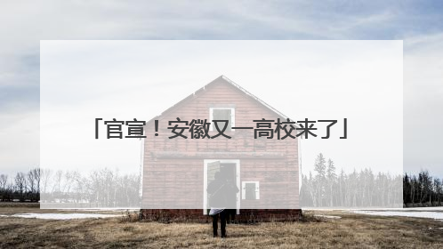 官宣！安徽又一高校来了