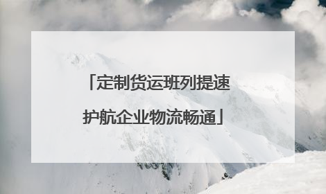 定制货运班列提速 护航企业物流畅通