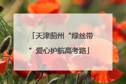 天津蓟州“绿丝带”爱心护航高考路