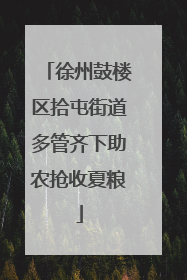 徐州鼓楼区拾屯街道多管齐下助农抢收夏粮