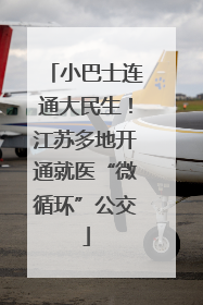 小巴士连通大民生！江苏多地开通就医“微循环”公交