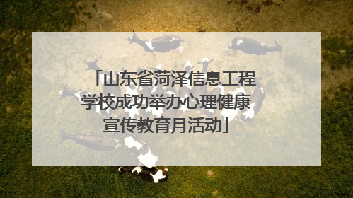 山东省菏泽信息工程学校成功举办心理健康宣传教育月活动
