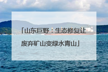 山东巨野：生态修复让废弃矿山变绿水青山