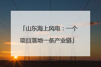 山东海上风电：一个项目落地一条产业链