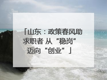 山东：政策春风助求职者 从“稳岗”迈向“创业”