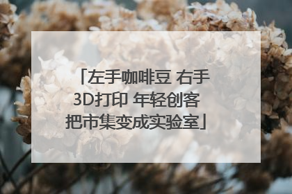 左手咖啡豆 右手3D打印 年轻创客把市集变成实验室