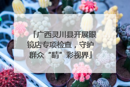 广西灵川县开展眼镜店专项检查，守护群众“睛”彩视界