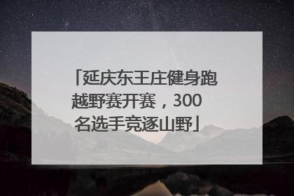 延庆东王庄健身跑越野赛开赛，300名选手竞逐山野