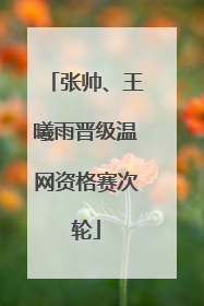 张帅、王曦雨晋级温网资格赛次轮