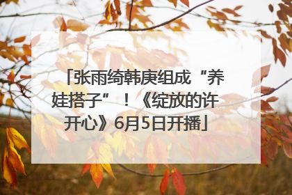 张雨绮韩庚组成“养娃搭子”！《绽放的许开心》6月5日开播