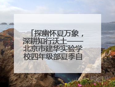 探幽怀夏万象，深耕知行沃土——北京市建华实验学校四年级部夏季自然空间课程纪实