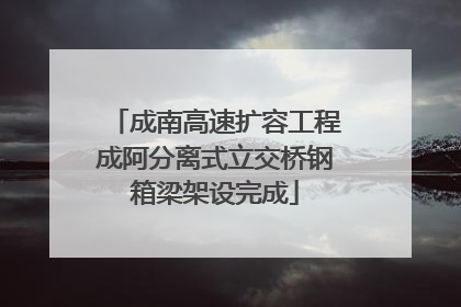 成南高速扩容工程成阿分离式立交桥钢箱梁架设完成