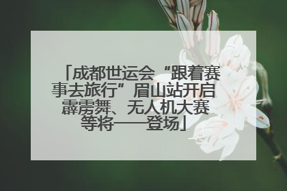 成都世运会“跟着赛事去旅行”眉山站开启 霹雳舞、无人机大赛等将一一登场