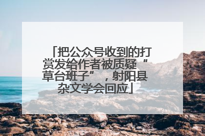把公众号收到的打赏发给作者被质疑“草台班子”，射阳县杂文学会回应