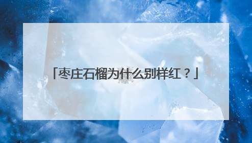 枣庄石榴为什么别样红？