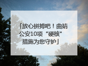 放心拼搏吧！曲靖公安10项“硬核”措施为您守护